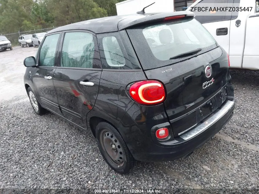 2015 Fiat 500L Pop VIN: ZFBCFAAHXFZ035447 Lot: 40737647