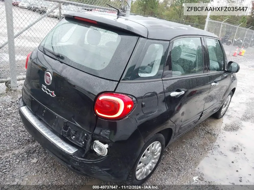 2015 Fiat 500L Pop VIN: ZFBCFAAHXFZ035447 Lot: 40737647