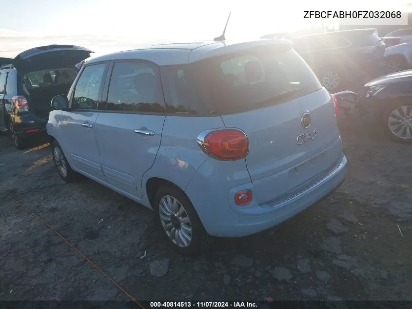 2015 Fiat 500L Easy VIN: ZFBCFABH0FZ032068 Lot: 40814513