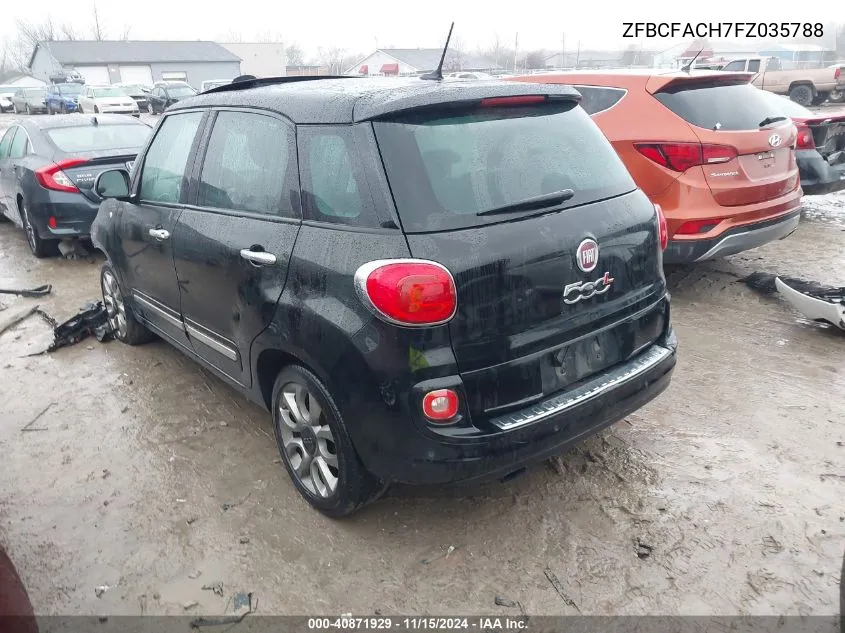 2015 Fiat 500L Lounge VIN: ZFBCFACH7FZ035788 Lot: 40871929