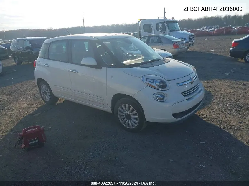 2015 Fiat 500L Easy VIN: ZFBCFABH4FZ036009 Lot: 40922097