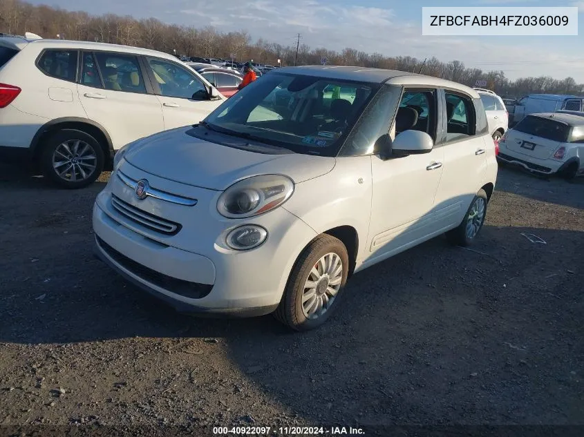 2015 Fiat 500L Easy VIN: ZFBCFABH4FZ036009 Lot: 40922097