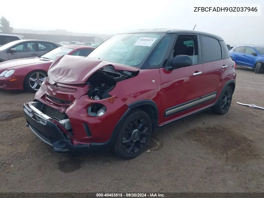 2016 Fiat 500L Trekking VIN: ZFBCFADH9GZ037946 Lot: 40453815