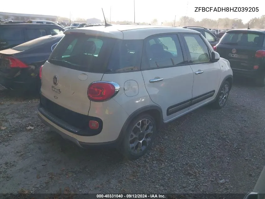 2017 Fiat 500L Trekking VIN: ZFBCFADH8HZ039205 Lot: 40331040