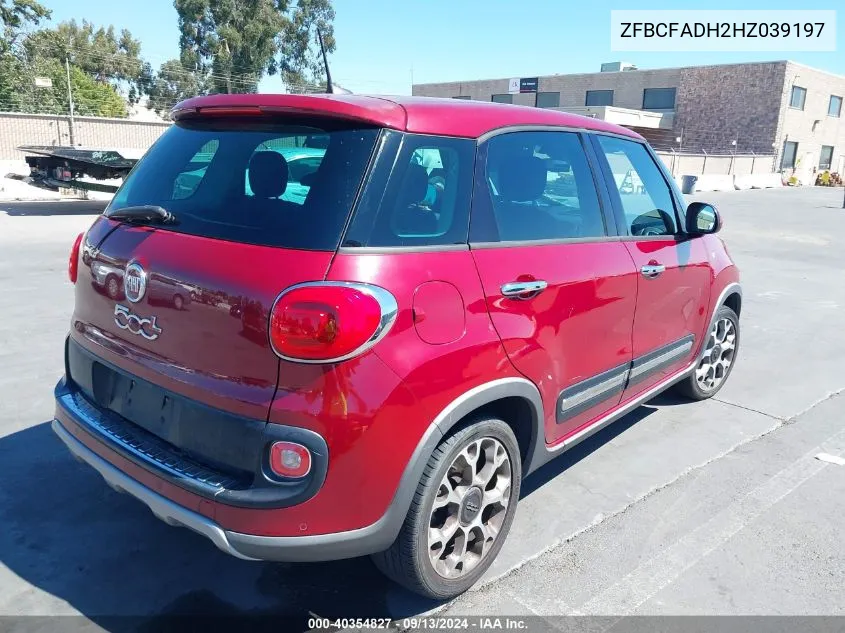 2017 Fiat 500L Trekking VIN: ZFBCFADH2HZ039197 Lot: 40354827