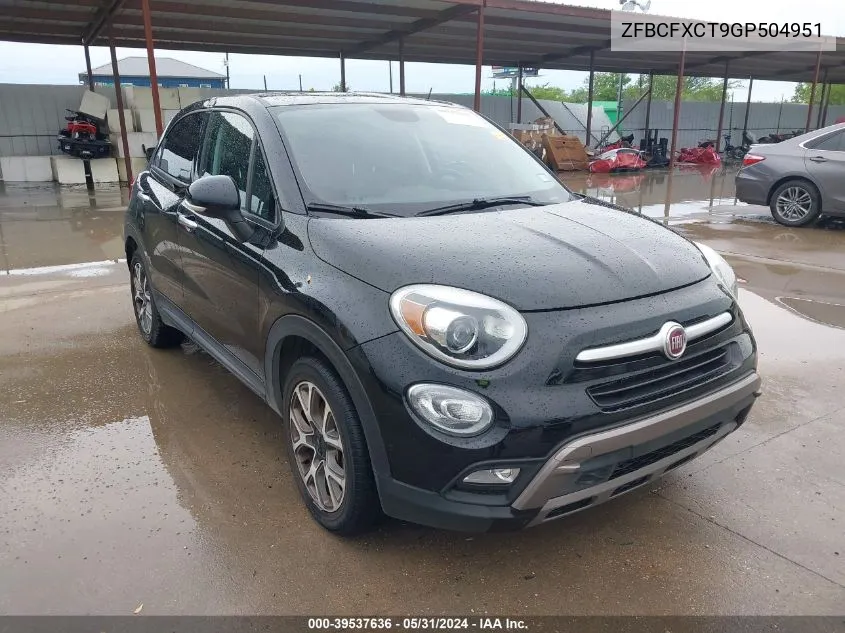 2016 Fiat 500X Trekking VIN: ZFBCFXCT9GP504951 Lot: 39537636