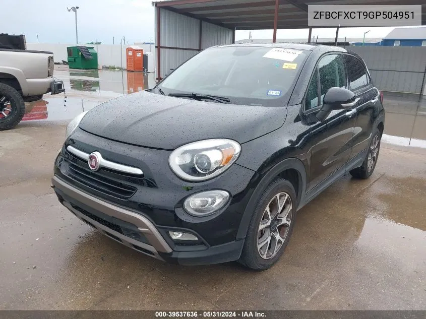 2016 Fiat 500X Trekking VIN: ZFBCFXCT9GP504951 Lot: 39537636