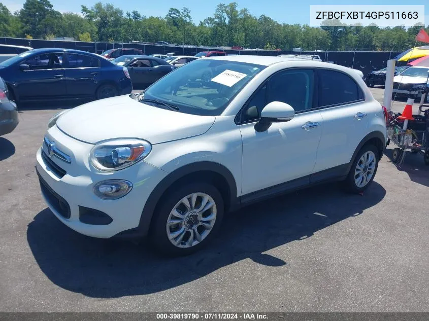 2016 Fiat 500X Easy VIN: ZFBCFXBT4GP511663 Lot: 39819790