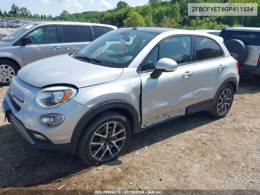 ZFBCFYET6GP411534 2016 Fiat 500X Trekking Plus