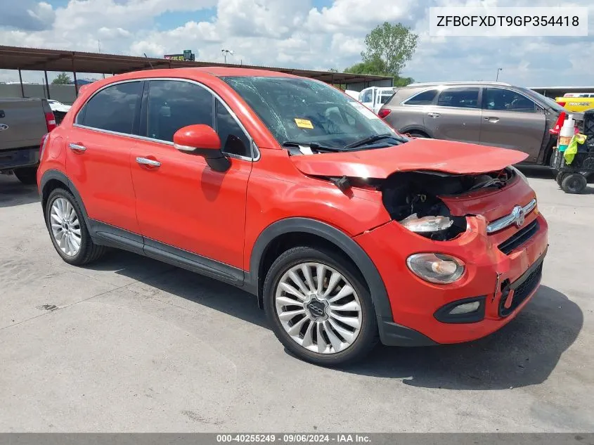 2016 Fiat 500X Lounge VIN: ZFBCFXDT9GP354418 Lot: 40255249