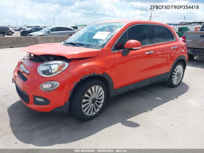 2016 Fiat 500X Lounge VIN: ZFBCFXDT9GP354418 Lot: 40255249