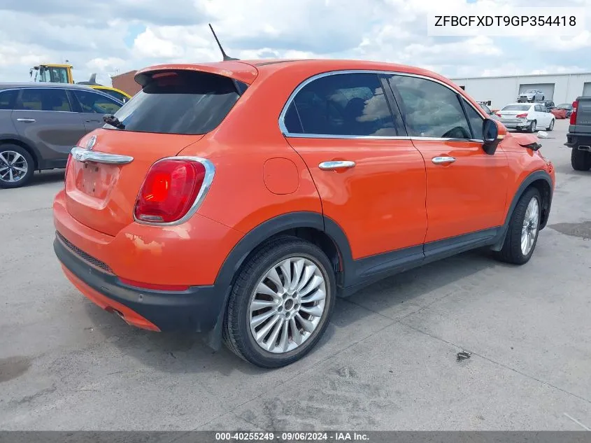 2016 Fiat 500X Lounge VIN: ZFBCFXDT9GP354418 Lot: 40255249