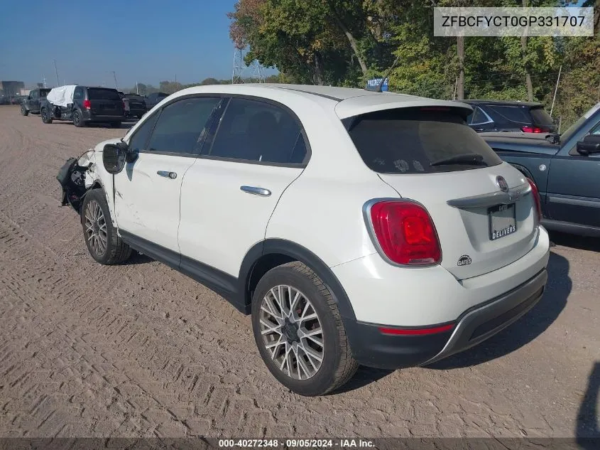 2016 Fiat 500X Trekking VIN: ZFBCFYCT0GP331707 Lot: 40272348