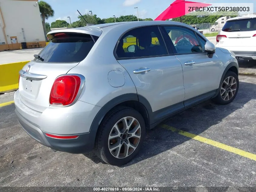 2016 Fiat 500X Trekking VIN: ZFBCFXCT5GP388003 Lot: 40278618