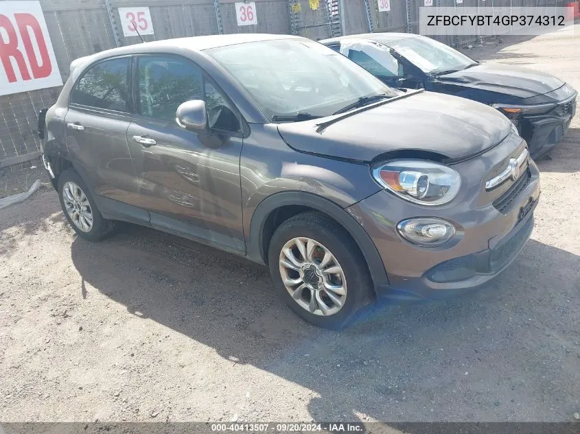 2016 Fiat 500X Easy VIN: ZFBCFYBT4GP374312 Lot: 40413507