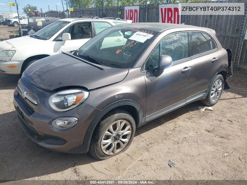 ZFBCFYBT4GP374312 2016 Fiat 500X Easy