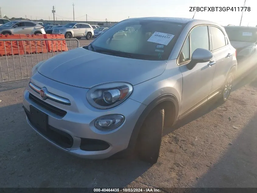 2016 Fiat 500X Easy VIN: ZFBCFXBT3GP411778 Lot: 40464435