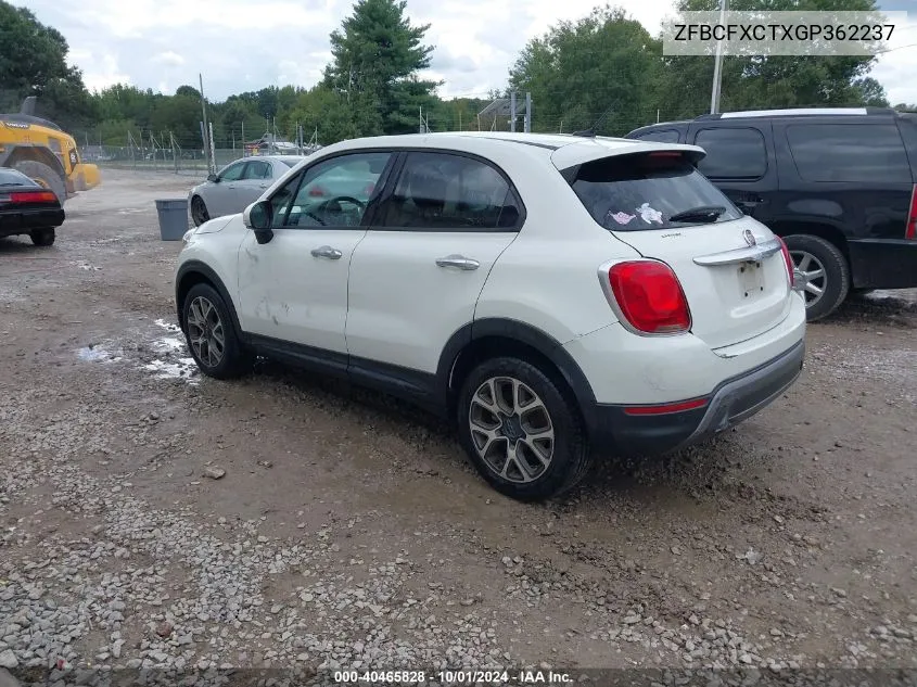 2016 Fiat 500X Trekking VIN: ZFBCFXCTXGP362237 Lot: 40465828