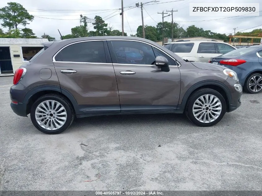 2016 Fiat 500X Lounge VIN: ZFBCFXDT2GP509830 Lot: 40505797