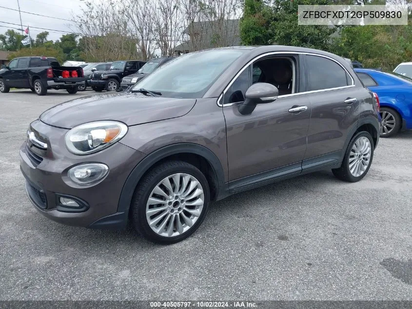 2016 Fiat 500X Lounge VIN: ZFBCFXDT2GP509830 Lot: 40505797