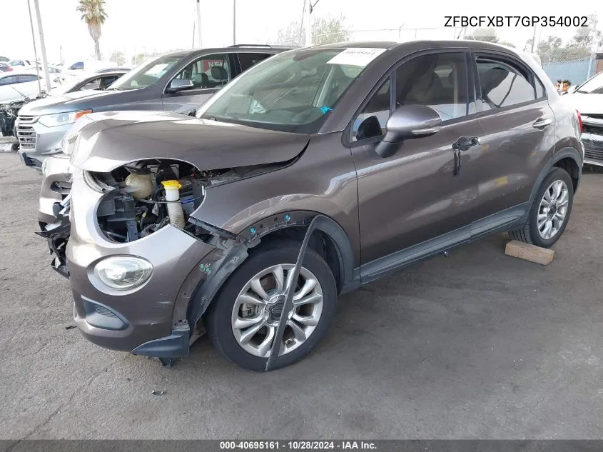 2016 Fiat 500X Easy VIN: ZFBCFXBT7GP354002 Lot: 40695161