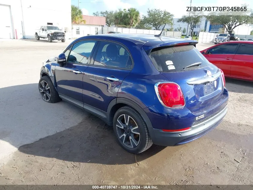 2016 Fiat 500X Easy VIN: ZFBCFXBT7GP345865 Lot: 40739747