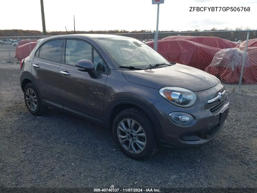 2016 Fiat 500X Easy VIN: ZFBCFYBT7GP506768 Lot: 40740337