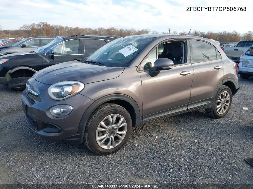 2016 Fiat 500X Easy VIN: ZFBCFYBT7GP506768 Lot: 40740337