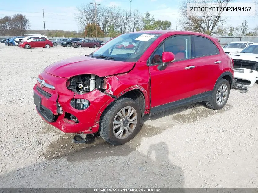 2016 Fiat 500X Easy VIN: ZFBCFYBT7GP349467 Lot: 40747597