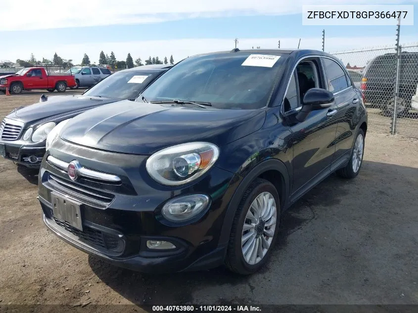 2016 Fiat 500X Lounge VIN: ZFBCFXDT8GP366477 Lot: 40763980