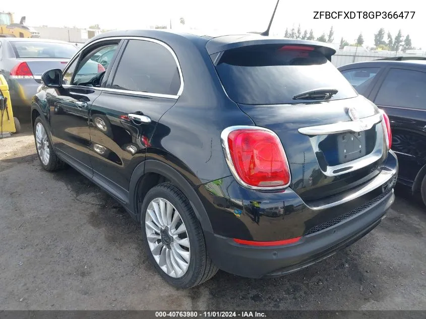 2016 Fiat 500X Lounge VIN: ZFBCFXDT8GP366477 Lot: 40763980