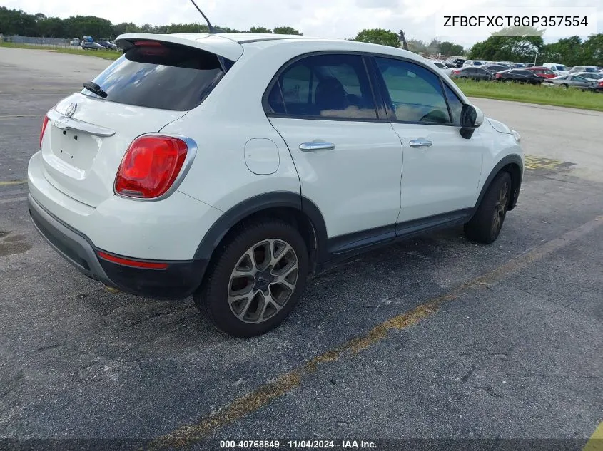 2016 Fiat 500X Trekking VIN: ZFBCFXCT8GP357554 Lot: 40768849