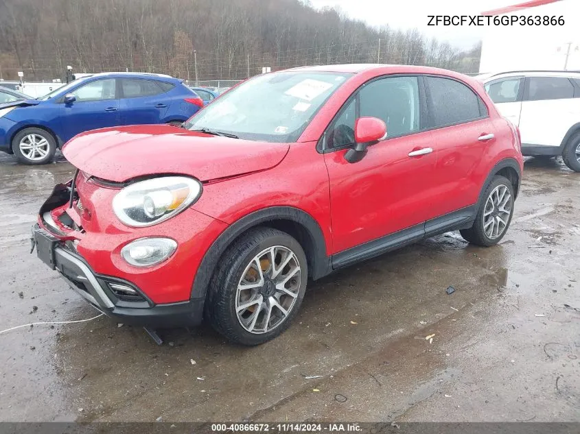 2016 Fiat 500X Trekking Plus VIN: ZFBCFXET6GP363866 Lot: 40866672