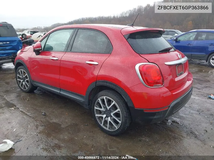 2016 Fiat 500X Trekking Plus VIN: ZFBCFXET6GP363866 Lot: 40866672