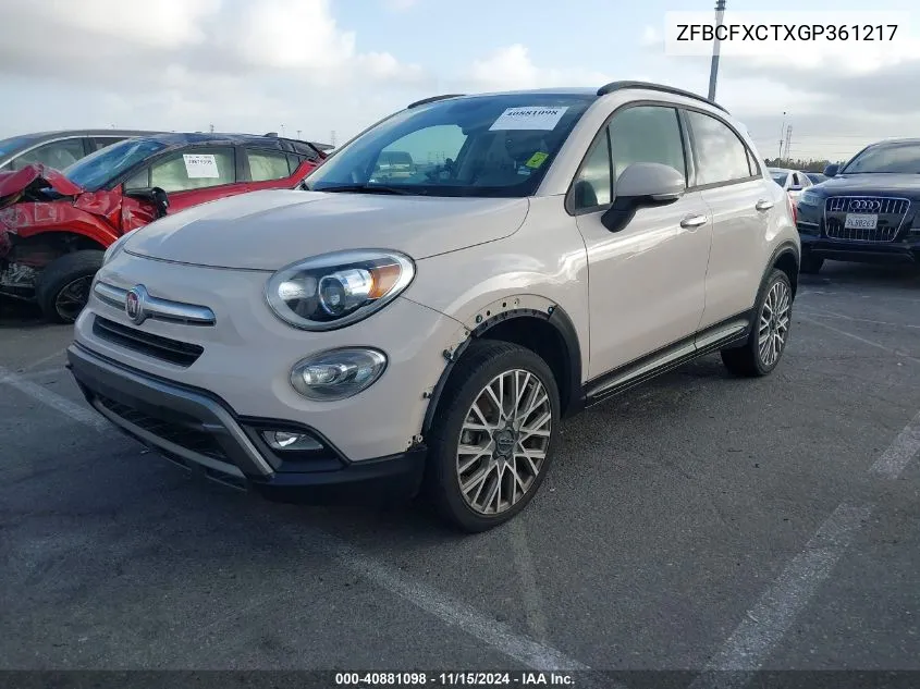 2016 Fiat 500X Trekking VIN: ZFBCFXCTXGP361217 Lot: 40881098