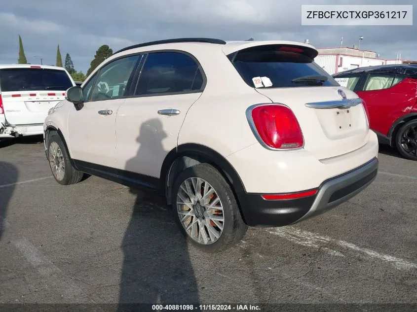 2016 Fiat 500X Trekking VIN: ZFBCFXCTXGP361217 Lot: 40881098