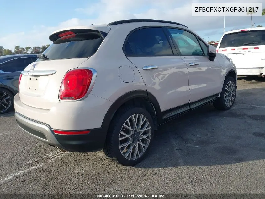 2016 Fiat 500X Trekking VIN: ZFBCFXCTXGP361217 Lot: 40881098