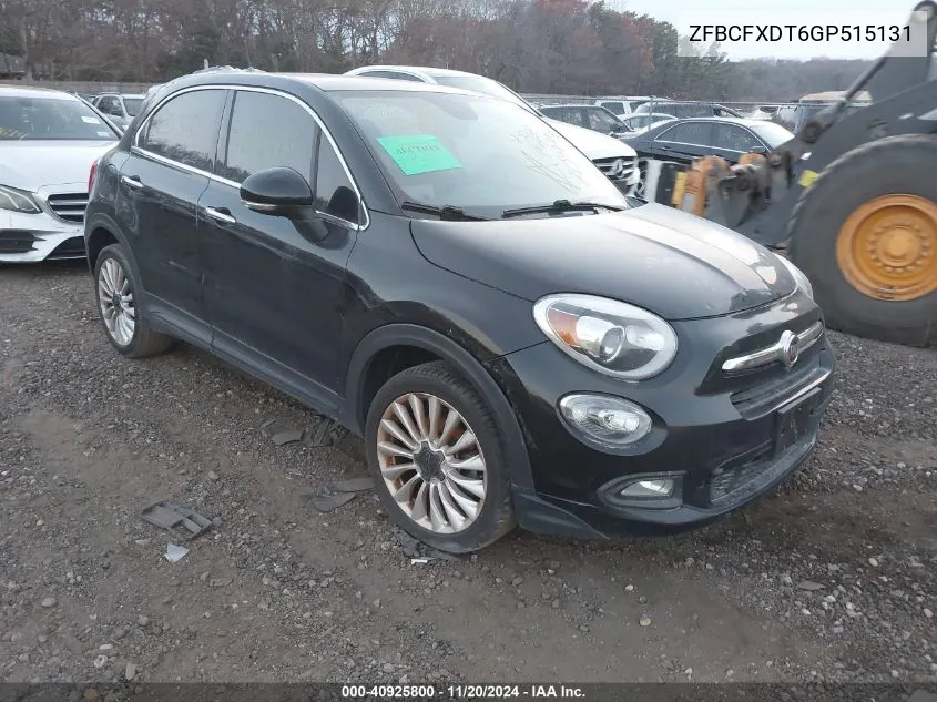 2016 Fiat 500X Lounge VIN: ZFBCFXDT6GP515131 Lot: 40925800