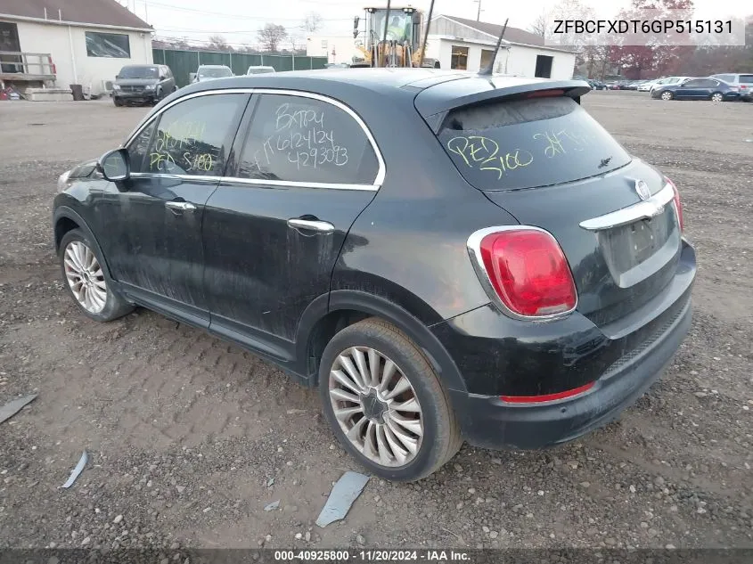 2016 Fiat 500X Lounge VIN: ZFBCFXDT6GP515131 Lot: 40925800