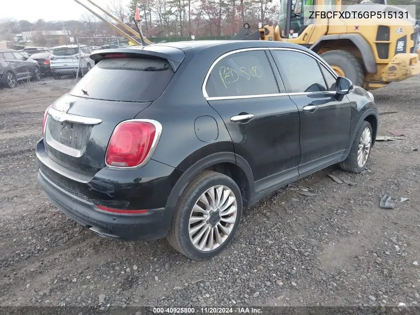 2016 Fiat 500X Lounge VIN: ZFBCFXDT6GP515131 Lot: 40925800