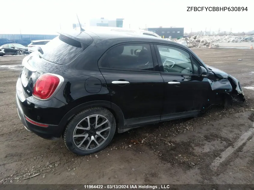 2017 Fiat 500X Trekking VIN: ZFBCFYCB8HP630894 Lot: 11964422