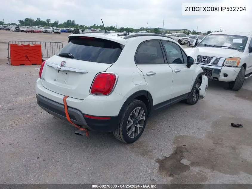 2017 Fiat 500X Trekking Fwd VIN: ZFBCFXCBXHP532704 Lot: 39276500