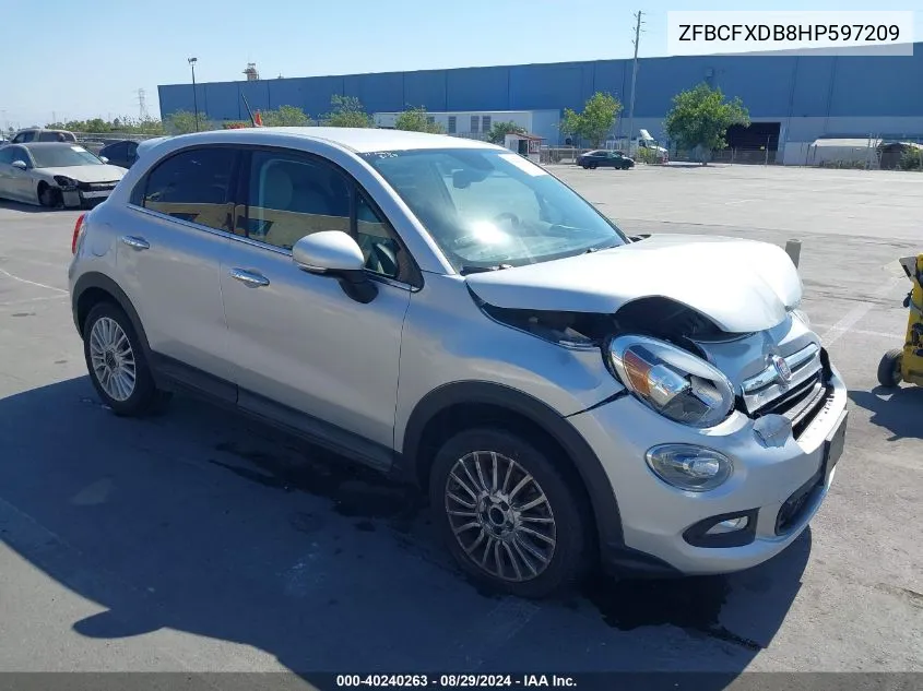 2017 Fiat 500X Lounge Fwd VIN: ZFBCFXDB8HP597209 Lot: 40240263