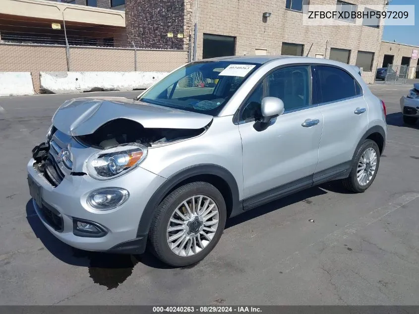 ZFBCFXDB8HP597209 2017 Fiat 500X Lounge Fwd