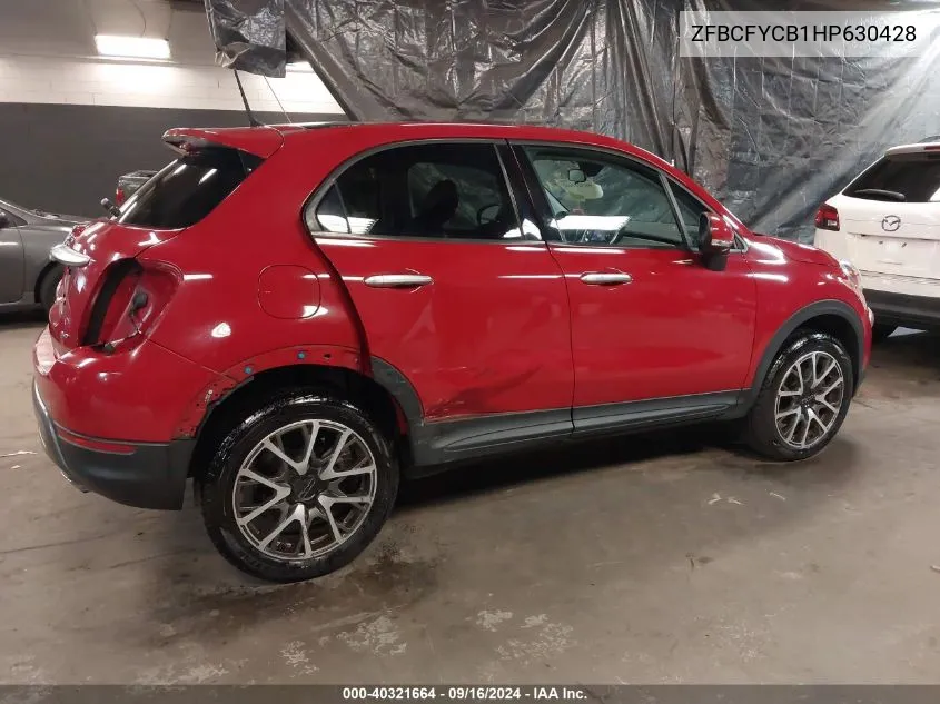 2017 Fiat 500X Trekking Awd VIN: ZFBCFYCB1HP630428 Lot: 40321664