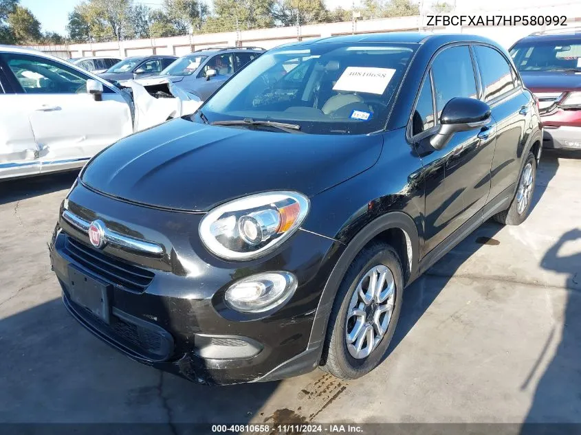 2017 Fiat 500X Pop Fwd VIN: ZFBCFXAH7HP580992 Lot: 40810658