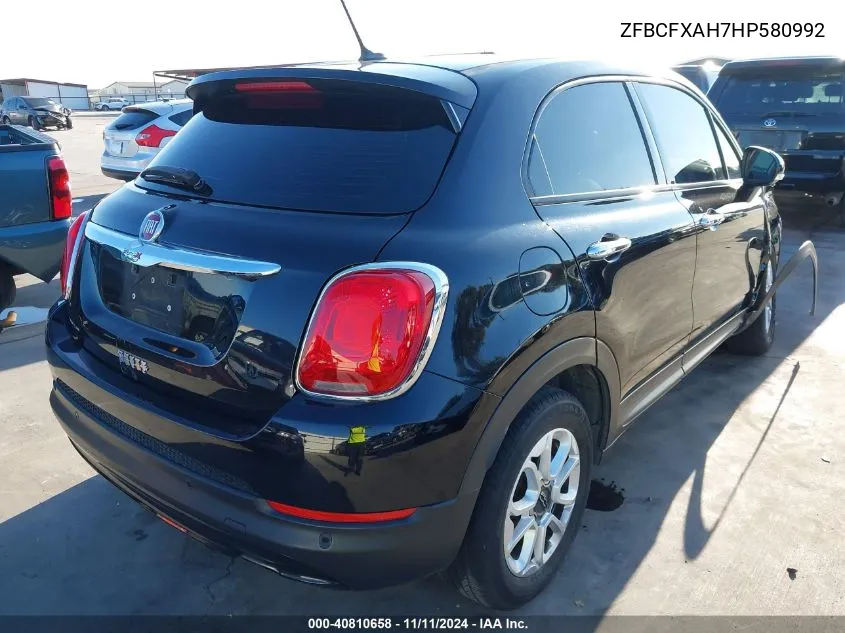 2017 Fiat 500X Pop Fwd VIN: ZFBCFXAH7HP580992 Lot: 40810658