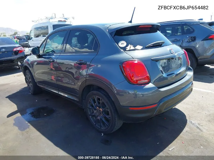 ZFBCFXCB6JP654482 2018 Fiat 500X Urbana Fwd