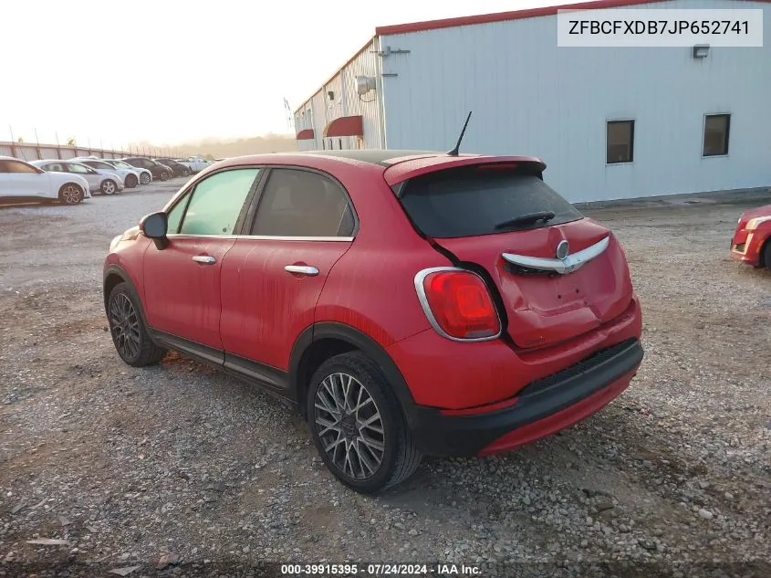 2018 Fiat 500X Lounge Fwd VIN: ZFBCFXDB7JP652741 Lot: 39915395