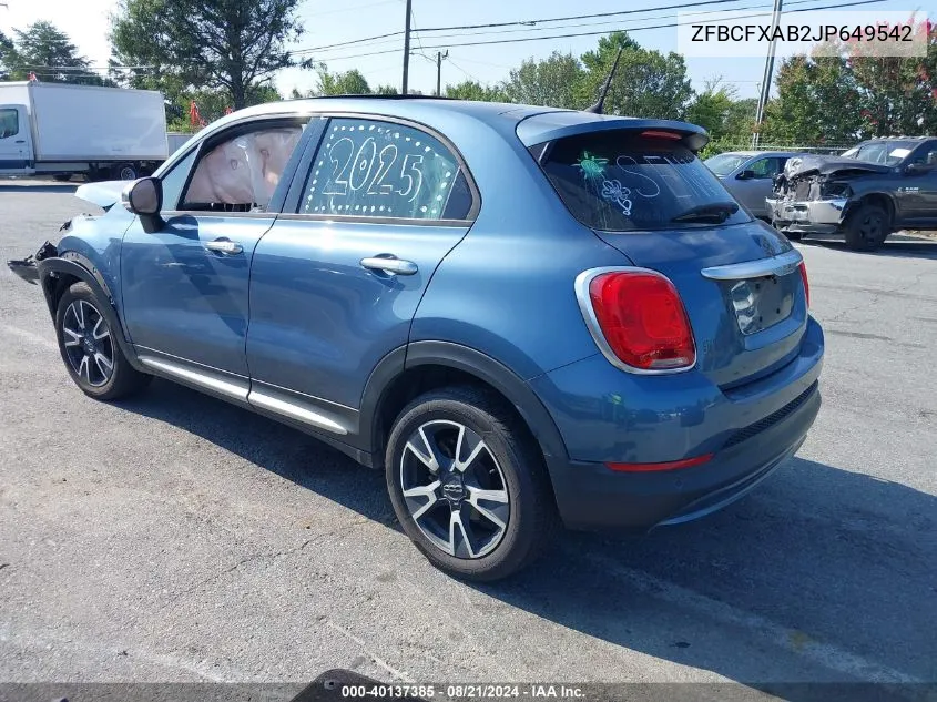 2018 Fiat 500X Blue Sky Edition Fwd VIN: ZFBCFXAB2JP649542 Lot: 40137385